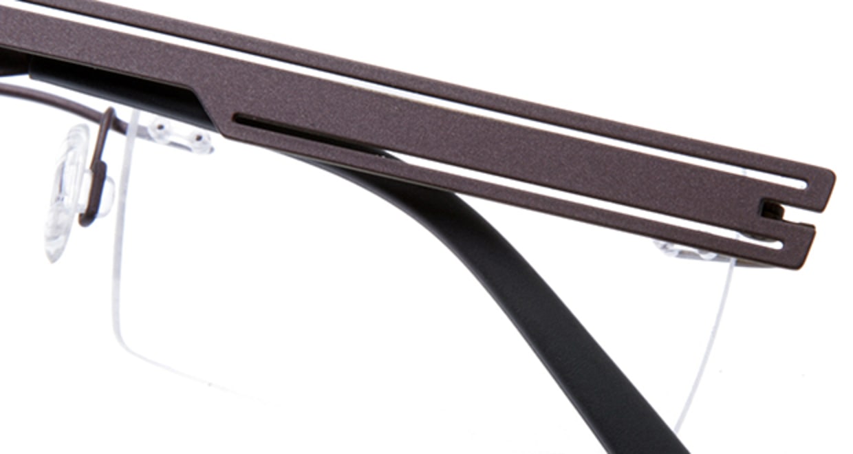 ダッツ DZ303-35 [メタル/縁なし/スクエア/茶色]  4