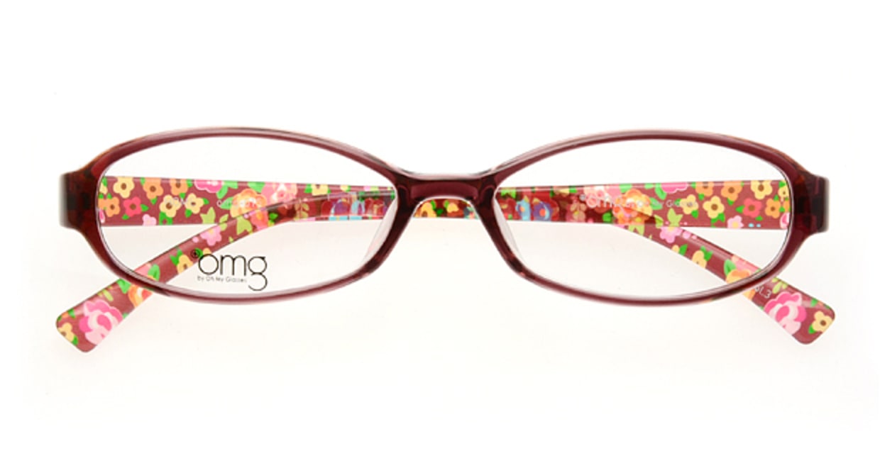 プラスオーエムジー ピーシーレンズセット home-omg-015-3 [伊達メガネ/オーバル/安い/赤]  3