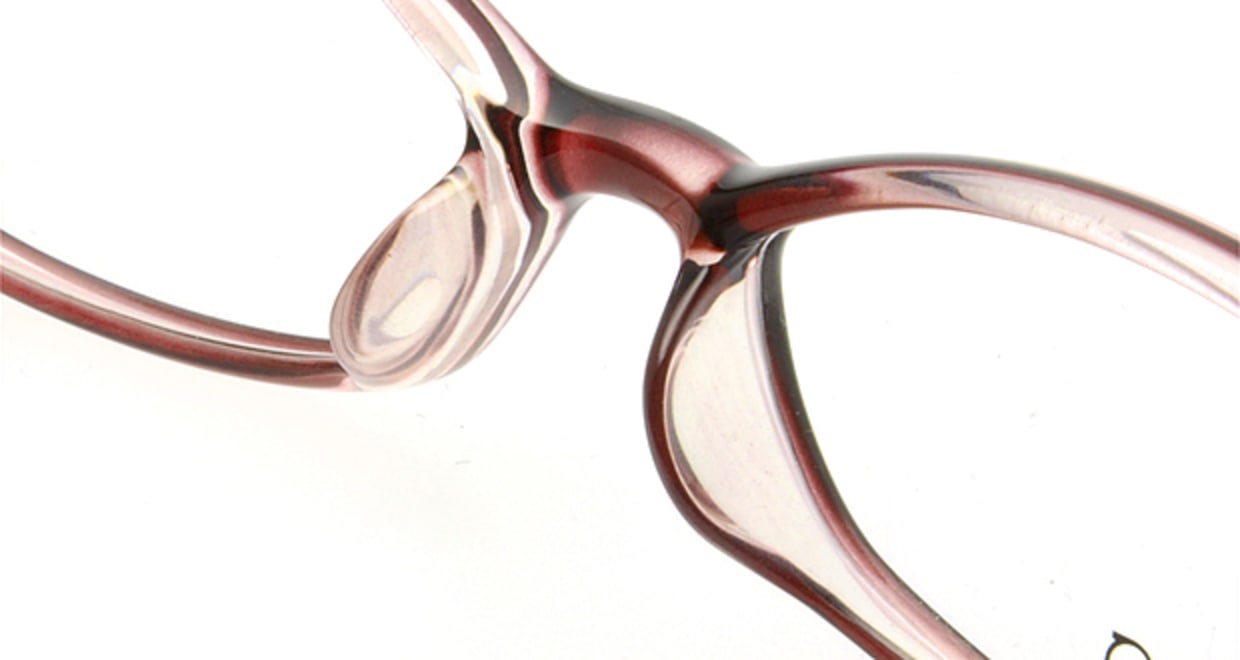 プラスオーエムジー ピーシーレンズセット home-omg-015-3 [伊達メガネ/オーバル/安い/赤]  4