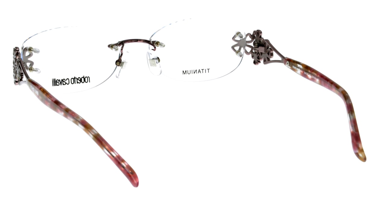 ロベルトカヴァリ RC-0537-2 [メタル/鯖江産/縁なし/スクエア/ピンク]  2
