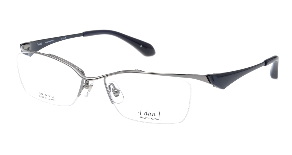 ドゥアン DUN-2070-5 [メタル/鯖江産/ハーフリム/スクエア/グレー] 