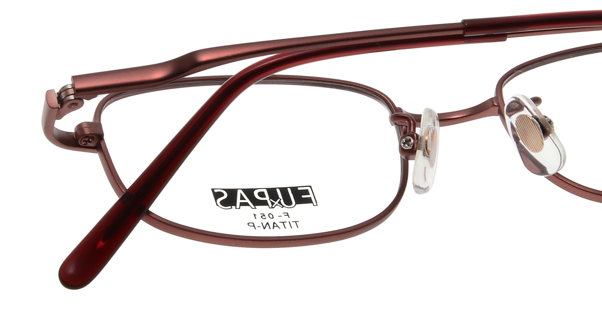 フーパス F-051-C-8 [メタル/鯖江産/スクエア/赤]  4