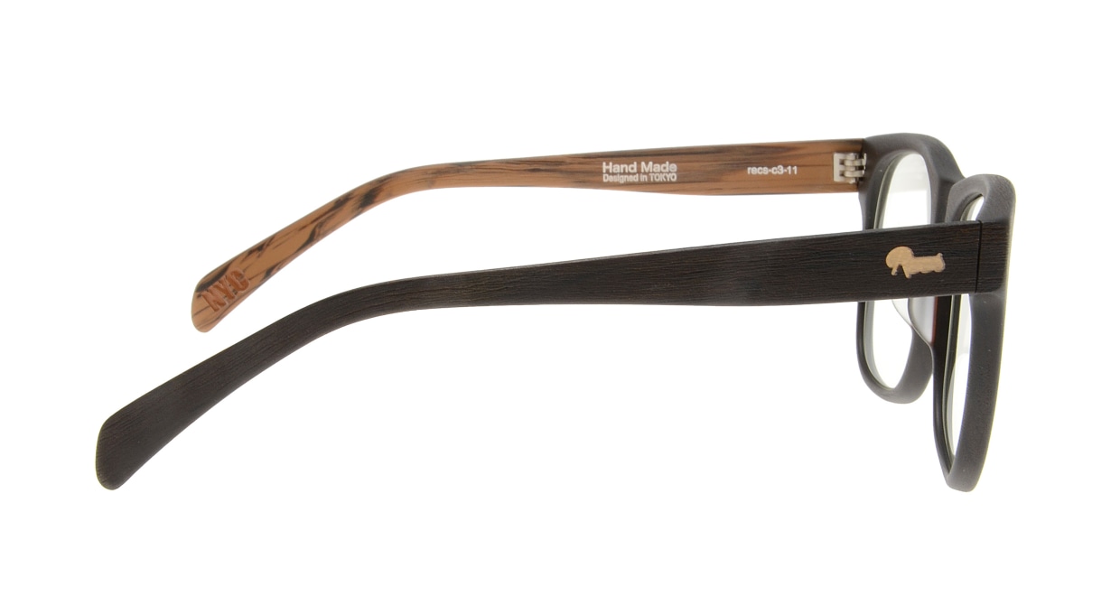 レックス NYC-Mirror recs-c3-11-DARK BROWN WOOD/LIGHT BROWN WOOD [ウェリントン/安い/茶色]  1