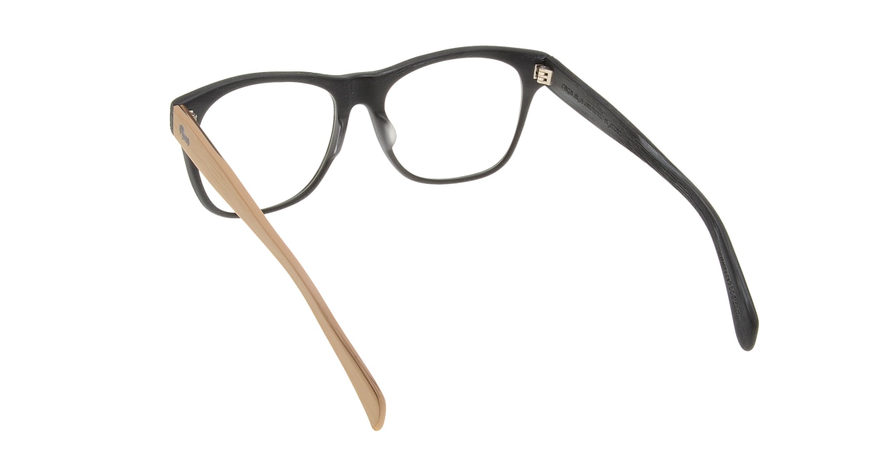 レックス NYC-Mirror frame recs-c3-12-BLACK WOOD/OAK WOOD [黒縁/丸メガネ/安い]  2