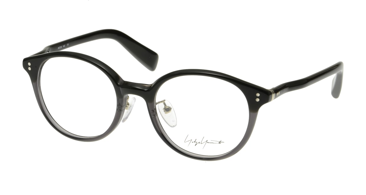 ヨウジヤマモト 19-0003-3 Black half [黒縁/丸メガネ] 