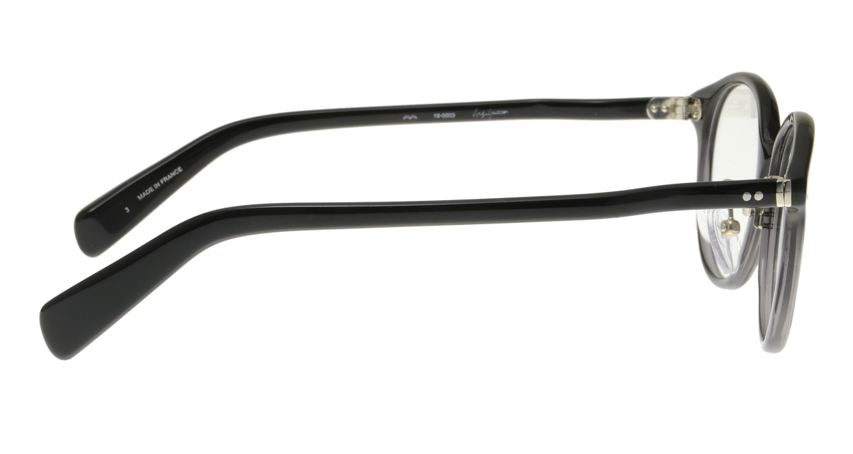 ヨウジヤマモト 19-0003-3 Black half [黒縁/丸メガネ]  1