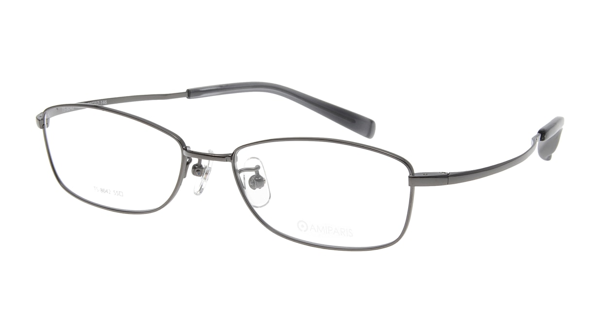 アミパリ TS-8042-15-55 [メタル/鯖江産/スクエア/グレー] 