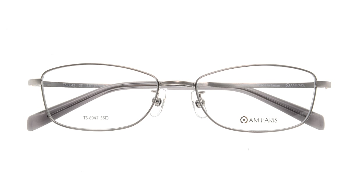 アミパリ TS-8042-25-55 [メタル/鯖江産/スクエア/シルバー]  3