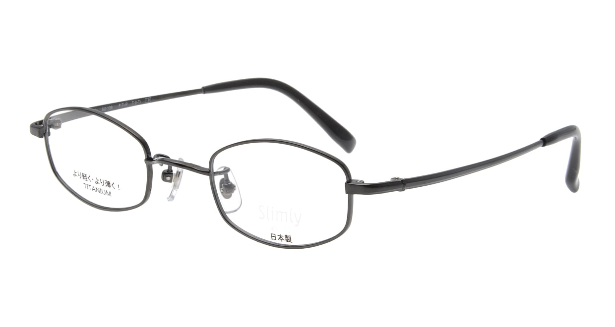 スリムリー SU-139-3-43 [メタル/鯖江産/スクエア/グレー] 