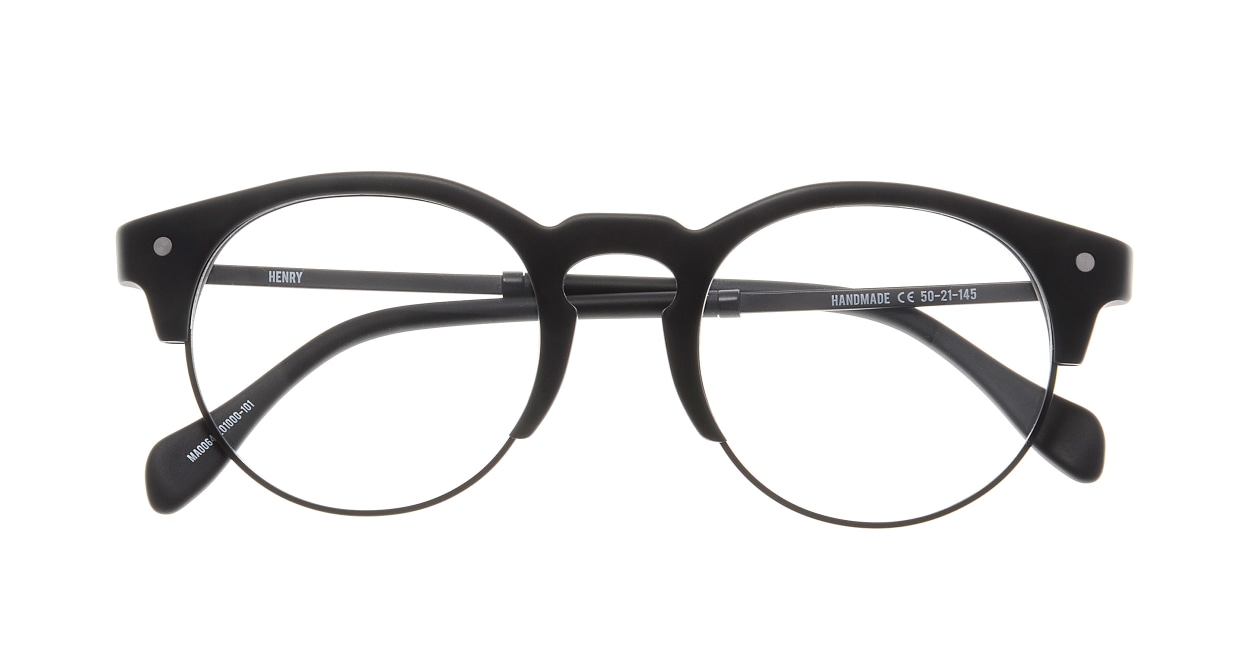 マーシャルアイウェア HENRY Opt-Matte Black MA0064-201000-101 [黒縁/丸メガネ]  3