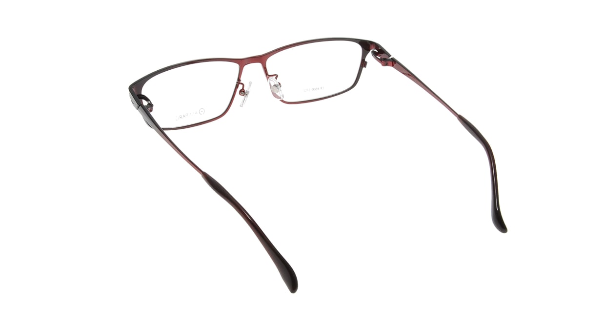 アミパリ TP-8500-96-57 [メタル/鯖江産/スクエア/赤]  2