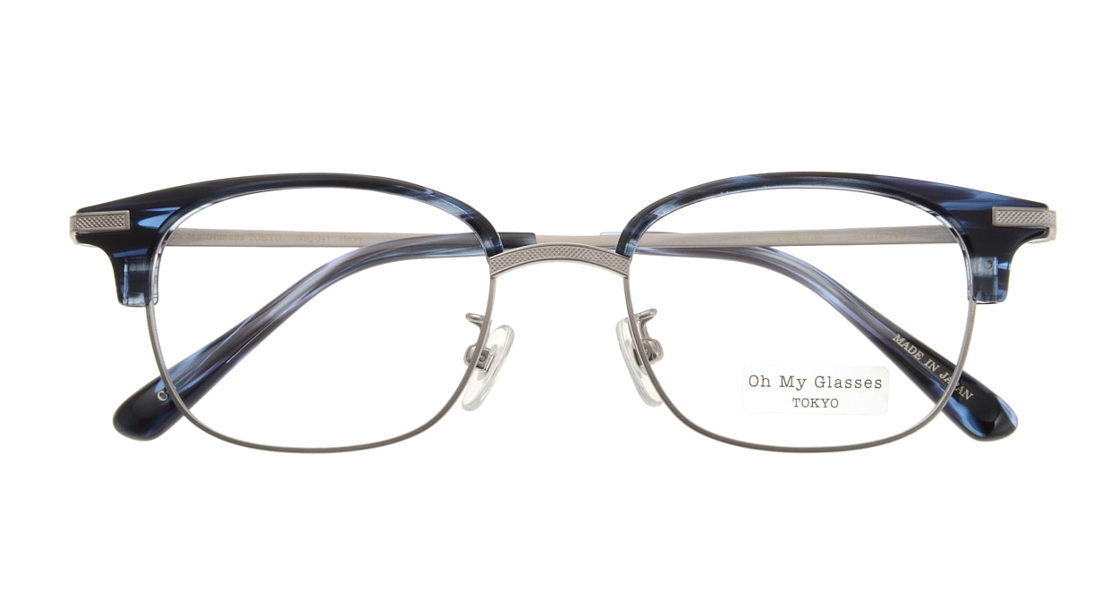 Oh My Glasses TOKYO Henry omg-041 6-50 [鯖江産/ウェリントン/青]  3