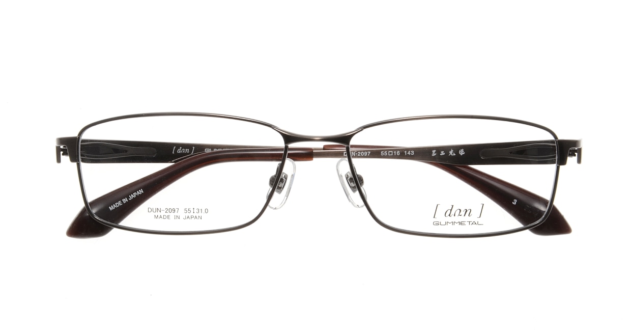 ドゥアン DUN2097-3 [メタル/鯖江産/スクエア/茶色]  3