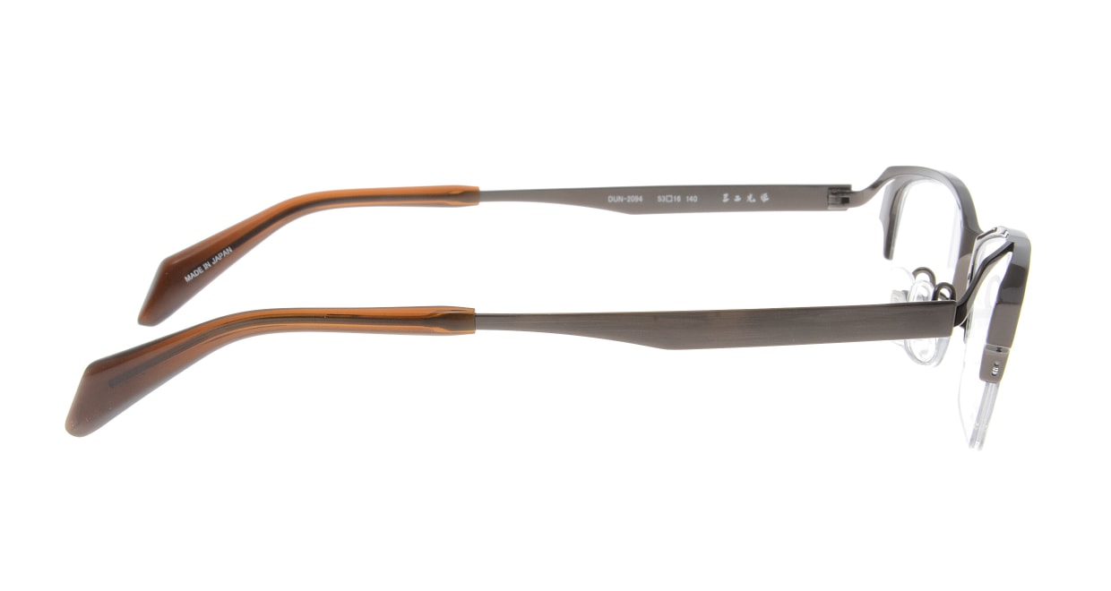 ドゥアン DUN2094-3 [メタル/鯖江産/ハーフリム/スクエア/茶色]  1