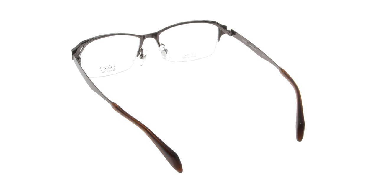 ドゥアン DUN2094-3 [メタル/鯖江産/ハーフリム/スクエア/茶色]  2