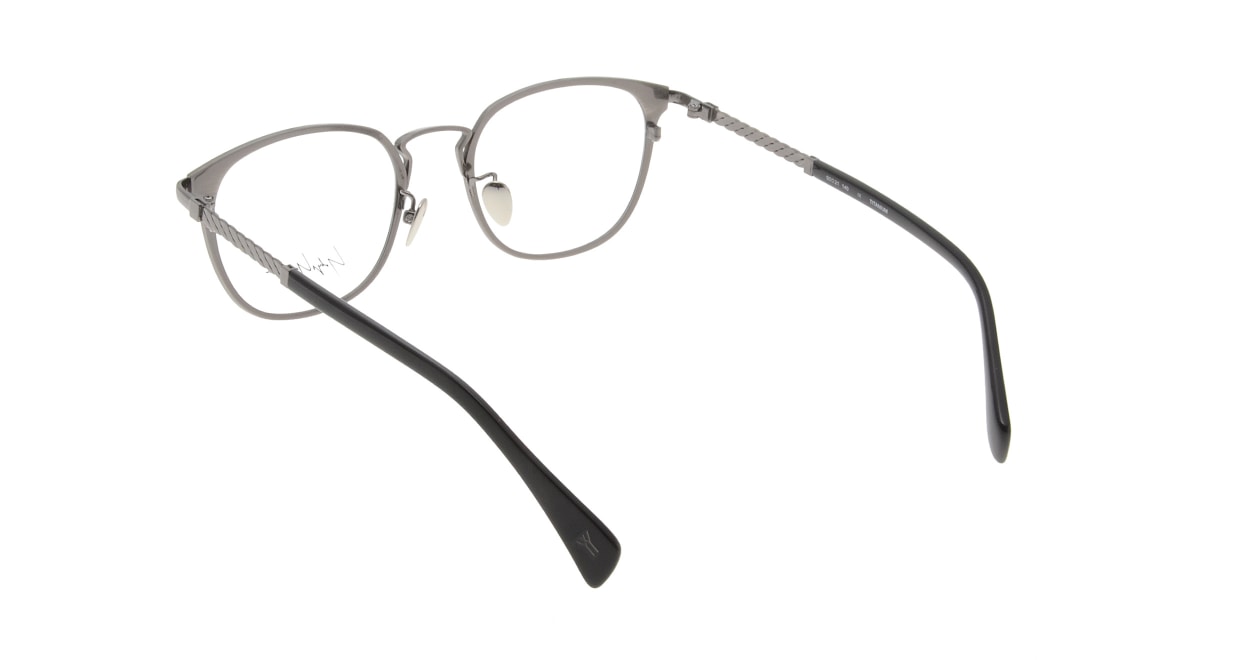 ヨウジヤマモト 19-0019-01 BK-M/GUN [メタル/鯖江産/ウェリントン]  2