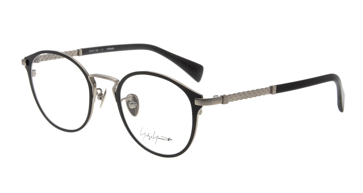 ヨウジヤマモト 19-0020-03 BK/GREY [メタル/鯖江産/丸メガネ] 