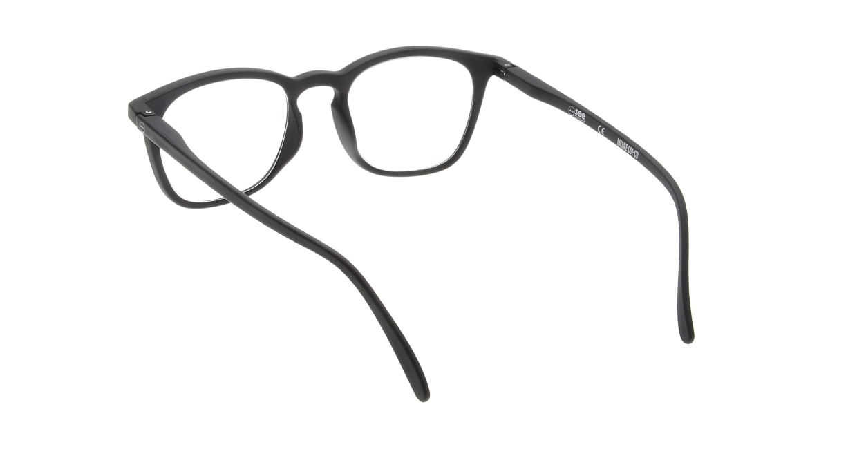 イジピジ リーディンググラス +1.5 #E-BLACK [老眼鏡/黒縁/ウェリントン]  2