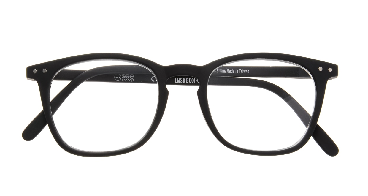 イジピジ リーディンググラス +1.5 #E-BLACK [老眼鏡/黒縁/ウェリントン]  3