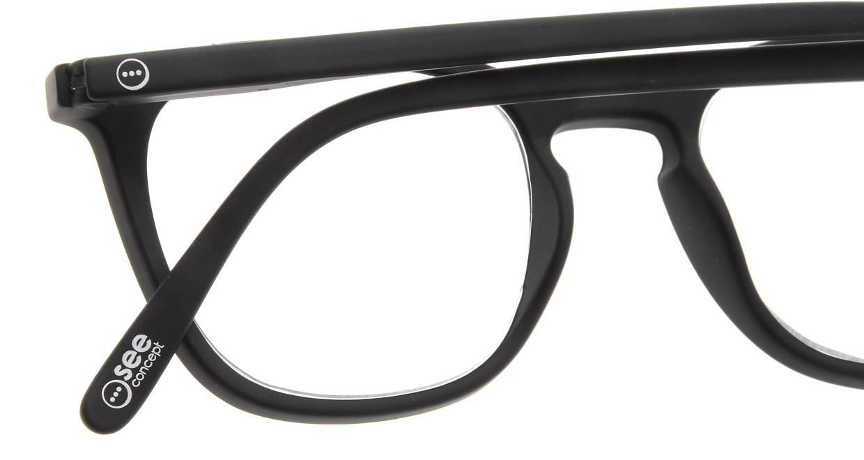 イジピジ リーディンググラス +1.5 #E-BLACK [老眼鏡/黒縁/ウェリントン]  4