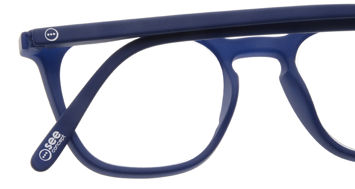 イジピジ リーディンググラス +2.5 #E-NAVY [老眼鏡/ウェリントン/青]  4