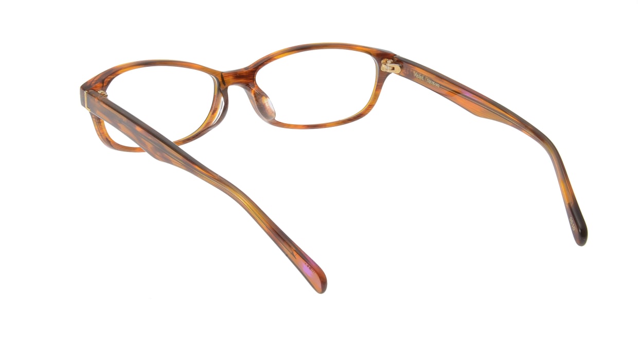 レスザンヒューマン Violet-9610 [鯖江産/スクエア/べっ甲柄]  2