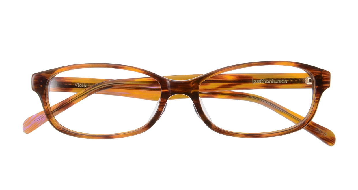 レスザンヒューマン Violet-9610 [鯖江産/スクエア/べっ甲柄]  3