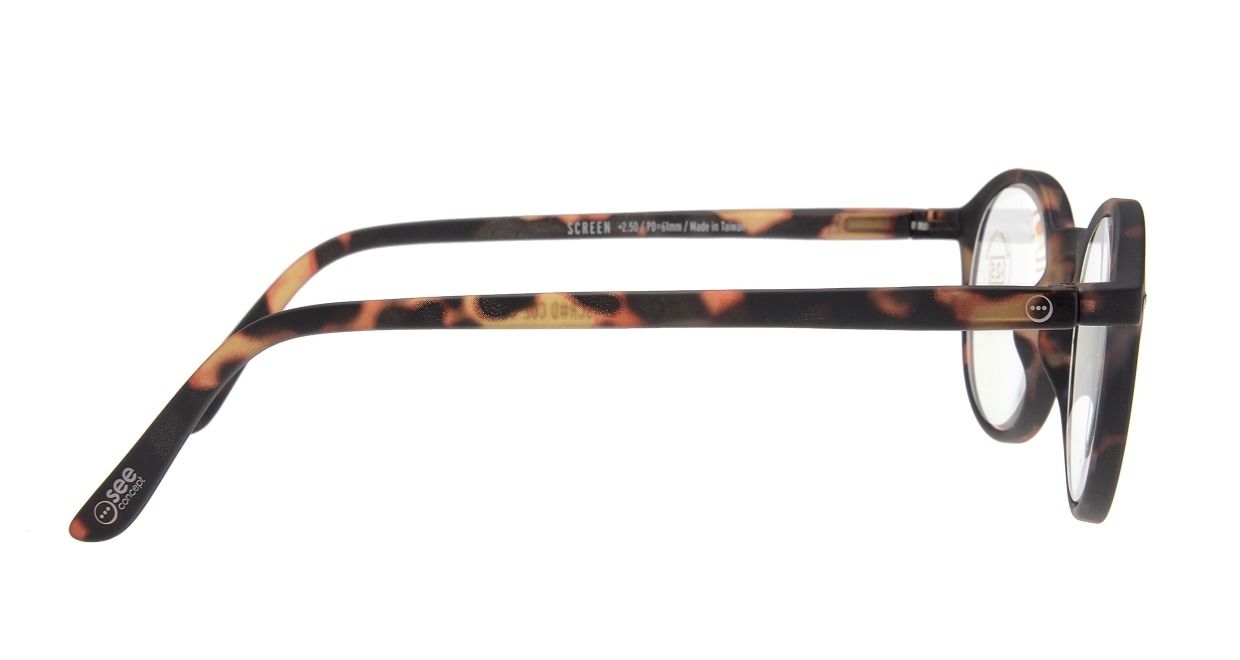 イジピジ リーディンググラス PC用 +2.5 #D TORTOISE [老眼鏡/ブルーライトカット/丸メガネ/べっ甲柄]  1