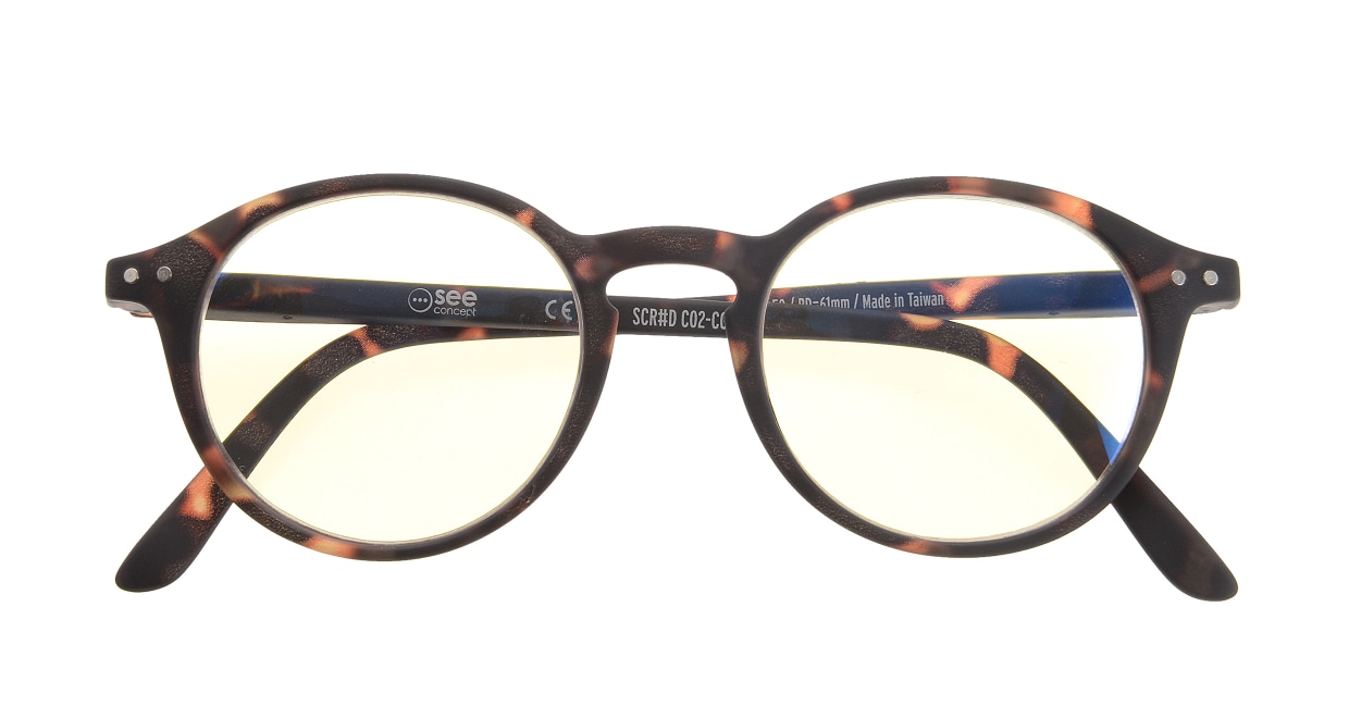 イジピジ リーディンググラス PC用 +2.5 #D TORTOISE [老眼鏡/ブルーライトカット/丸メガネ/べっ甲柄]  3