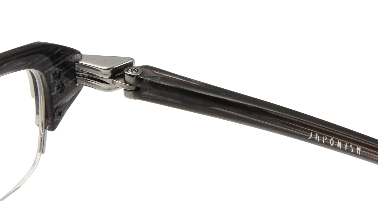 ジャポニスム JN-410-4-53 [黒縁/鯖江産/ハーフリム/スクエア]  4