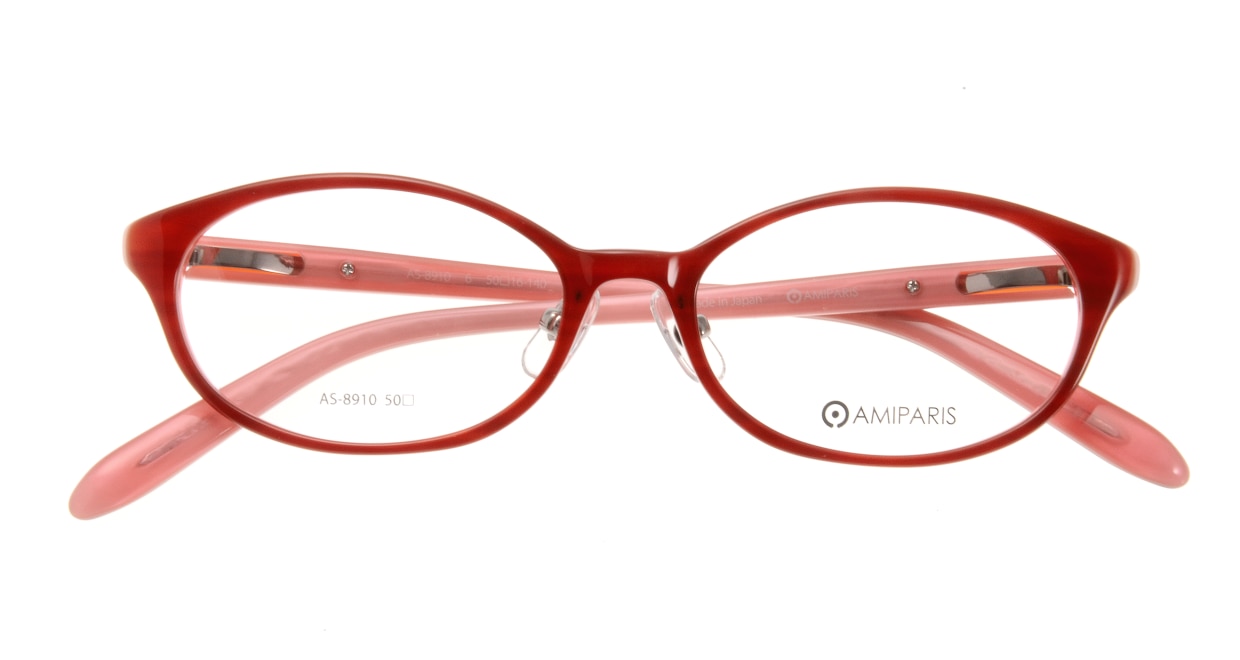 アミパリ AS-8910-6-50 [鯖江産/オーバル/赤]  3