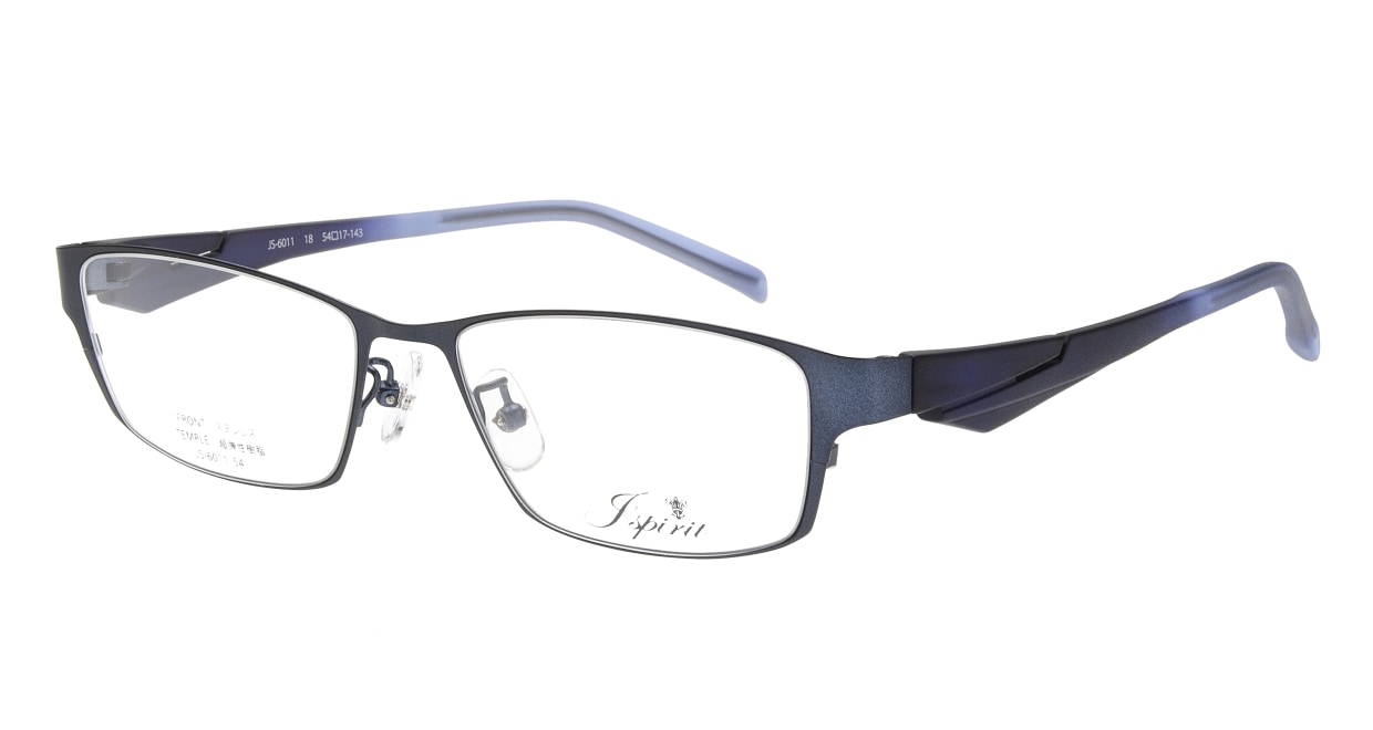 ジェイスピリット JS-6011-18-54 [メタル/鯖江産/スクエア/青] 