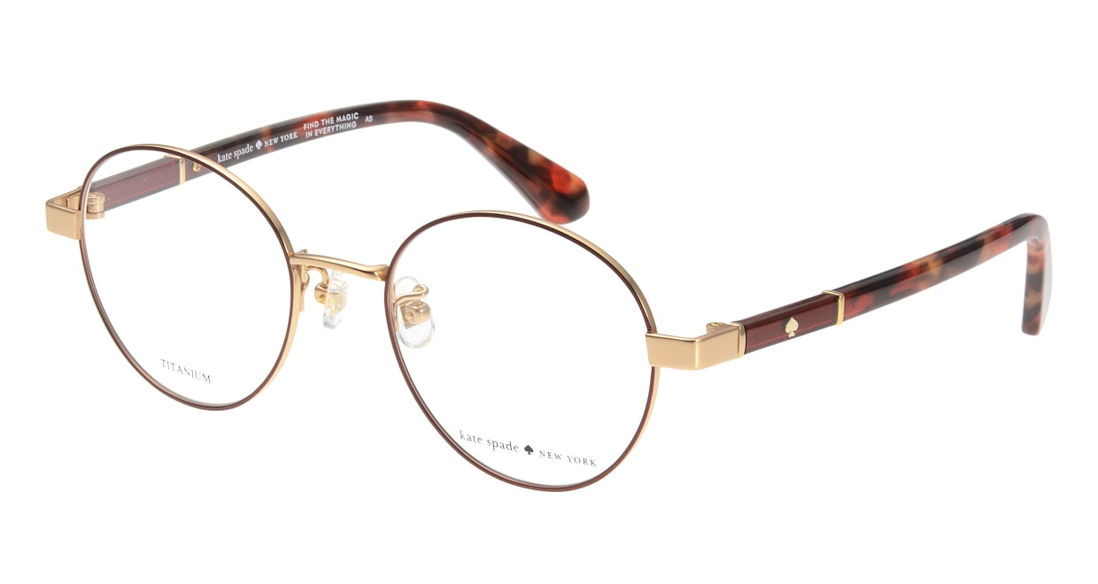 ケイトスペード JAELYNF-OUC [メタル/丸メガネ/赤] 