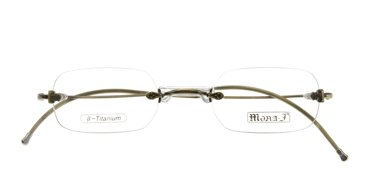 メナジェイ M-003RA-AG-43 [メタル/鯖江産/縁なし/スクエア/ゴールド]  3