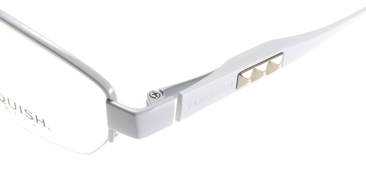 ヴァンキッシュ VQ-1048-C-2-WH [メタル/ハーフリム/スクエア/白]  4