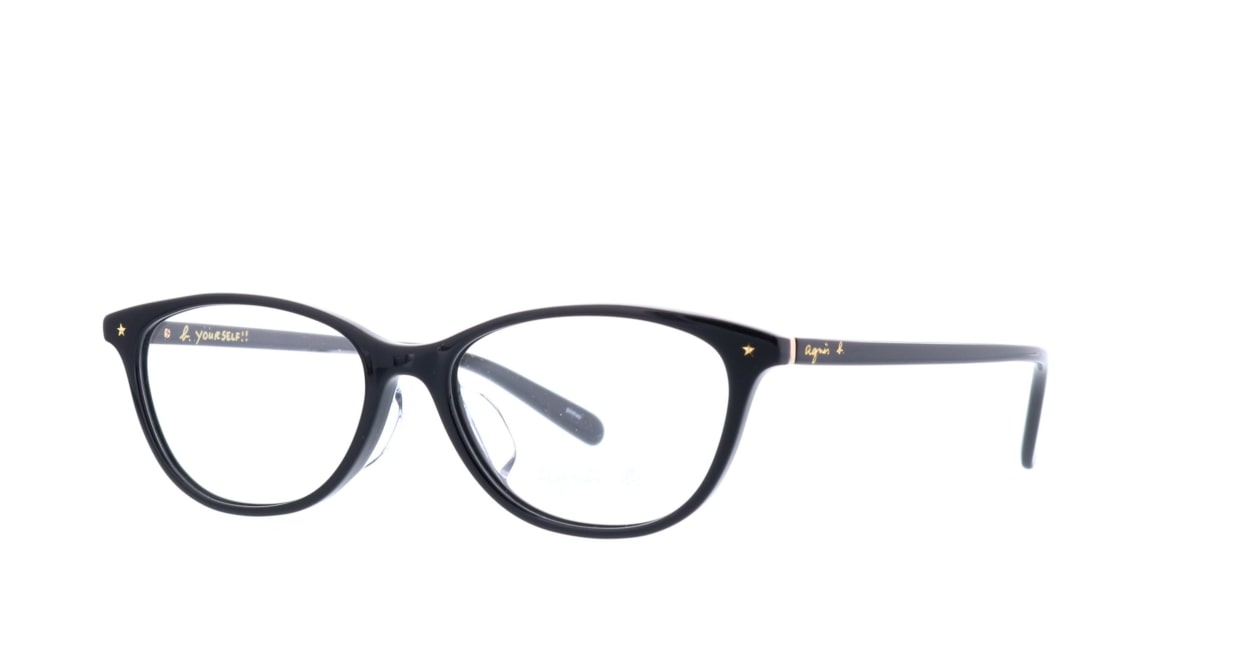 アニエスベー 50-0015-3 [黒縁/オーバル]  1