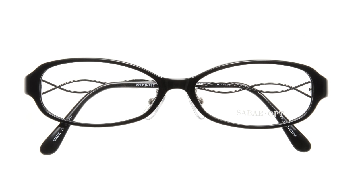 サバエオプト SOP-024-BK [黒縁/鯖江産/オーバル]  3