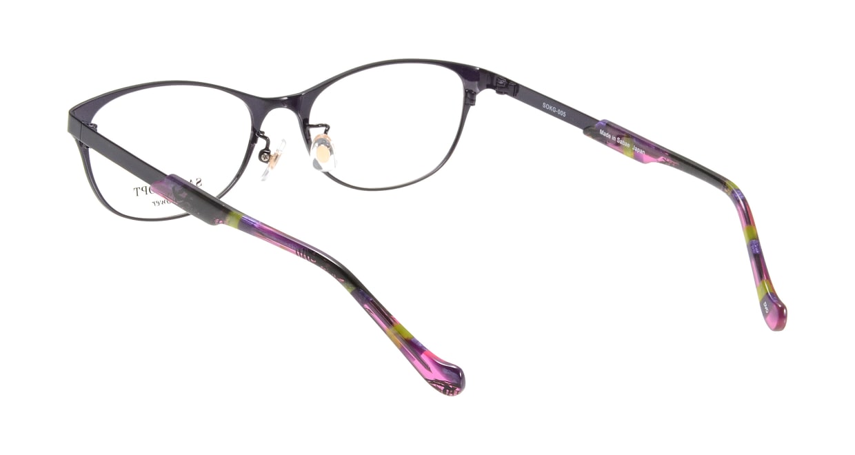 サバエオプト SOKG-005-V10 [メタル/鯖江産/ウェリントン/紫]  2