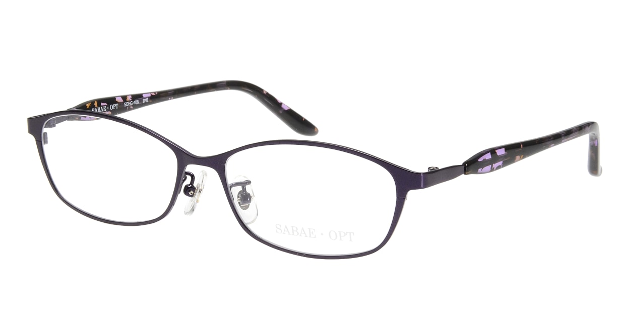 サバエオプト SOHG-406-DVI [メタル/鯖江産/オーバル/紫] 