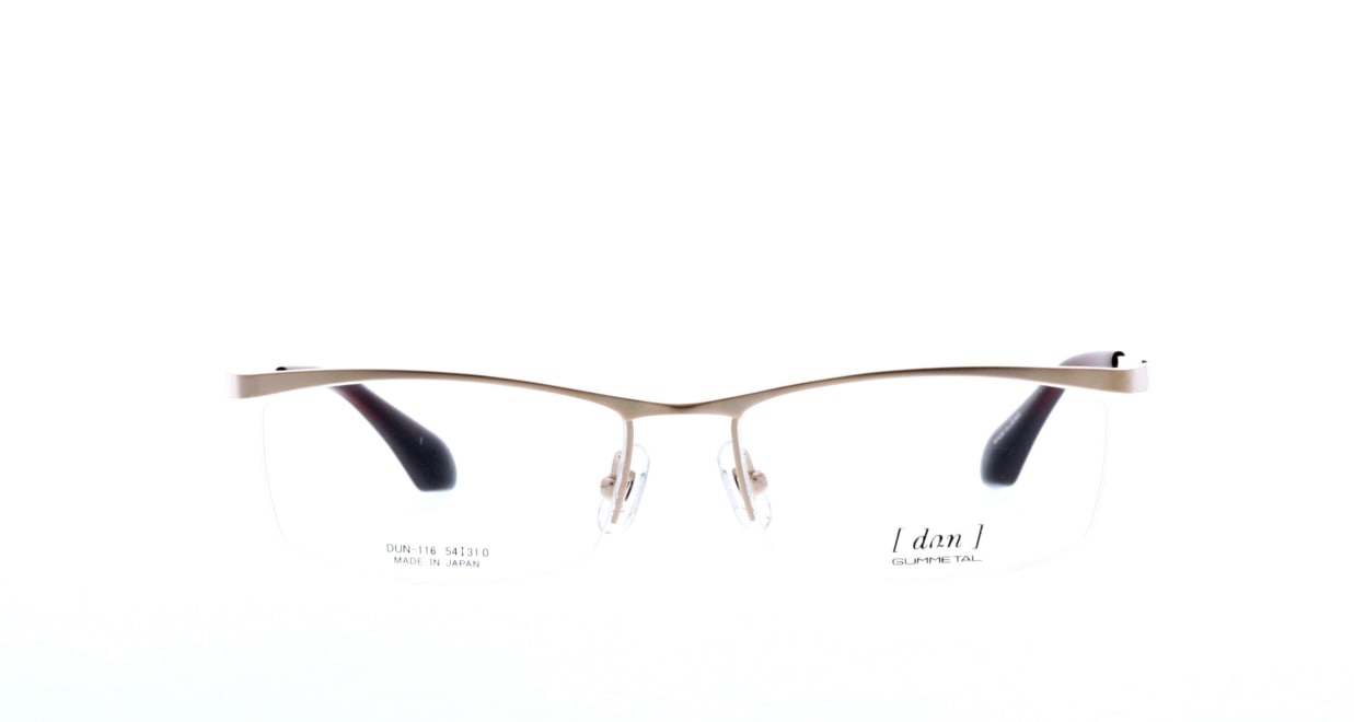 ドゥアン DUN-116-1 [メタル/鯖江産/ハーフリム/スクエア/ゴールド] 