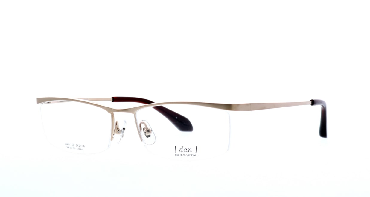 ドゥアン DUN-116-1 [メタル/鯖江産/ハーフリム/スクエア/ゴールド]  1