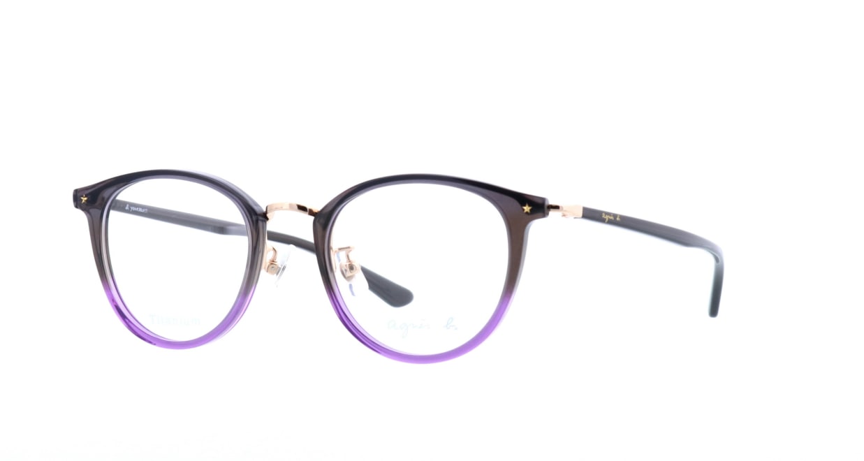 アニエスベー 50-9016-04 [黒縁/丸メガネ]  1