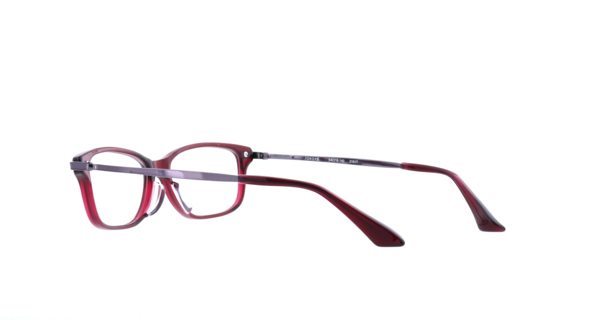 レスザンヒューマン 70ｷ3十五-2101T-54 [鯖江産/スクエア/赤]  3