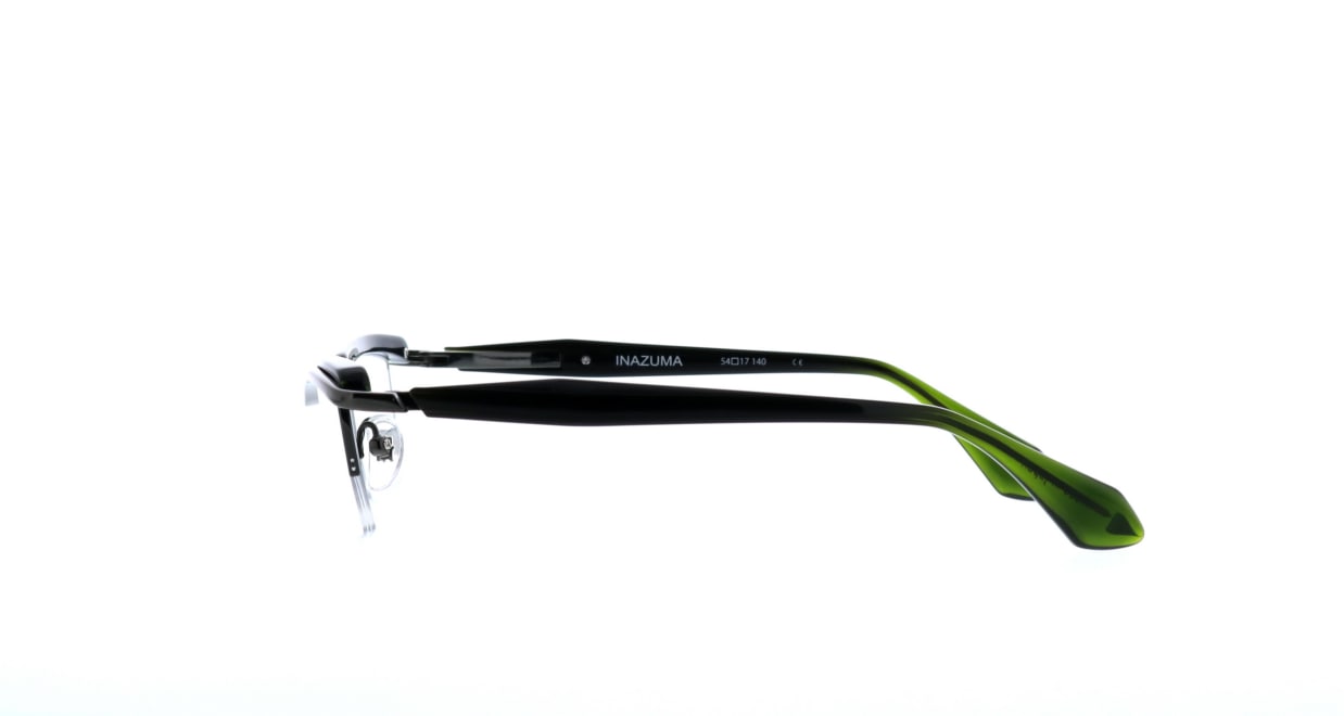 レスザンヒューマン INAZUMA-89-54 [メタル/鯖江産/ハーフリム/スクエア/緑]  2