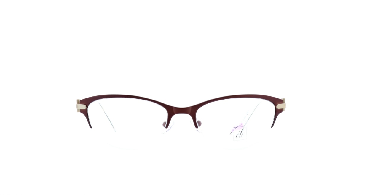 エテ nans-gufo [メタル/ハーフリム/オーバル/茶色] 