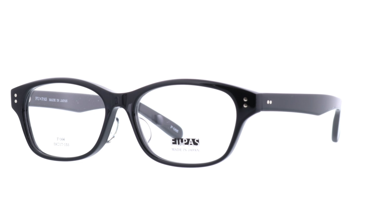 フーパス F-066-C-1-59 [黒縁/鯖江産/ウェリントン]  1