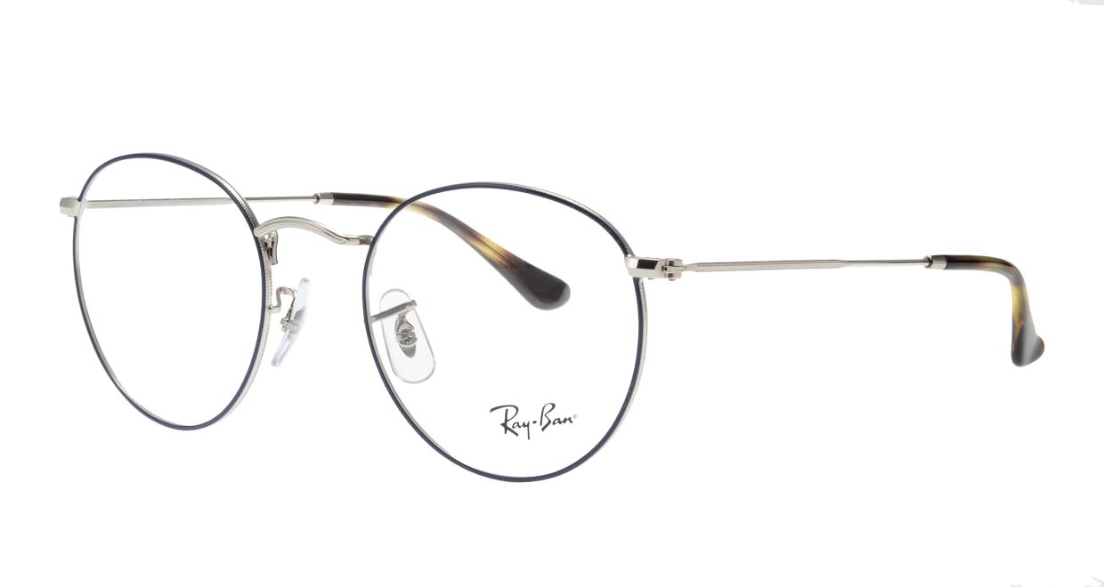 レイバン ROUND METAL RX3447V-2970-50 [メタル/丸メガネ/青]  1