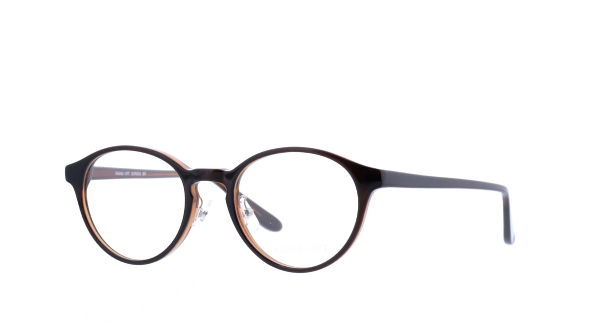 サバエオプト SOR-233-BR-49 [鯖江産/丸メガネ/茶色]  1