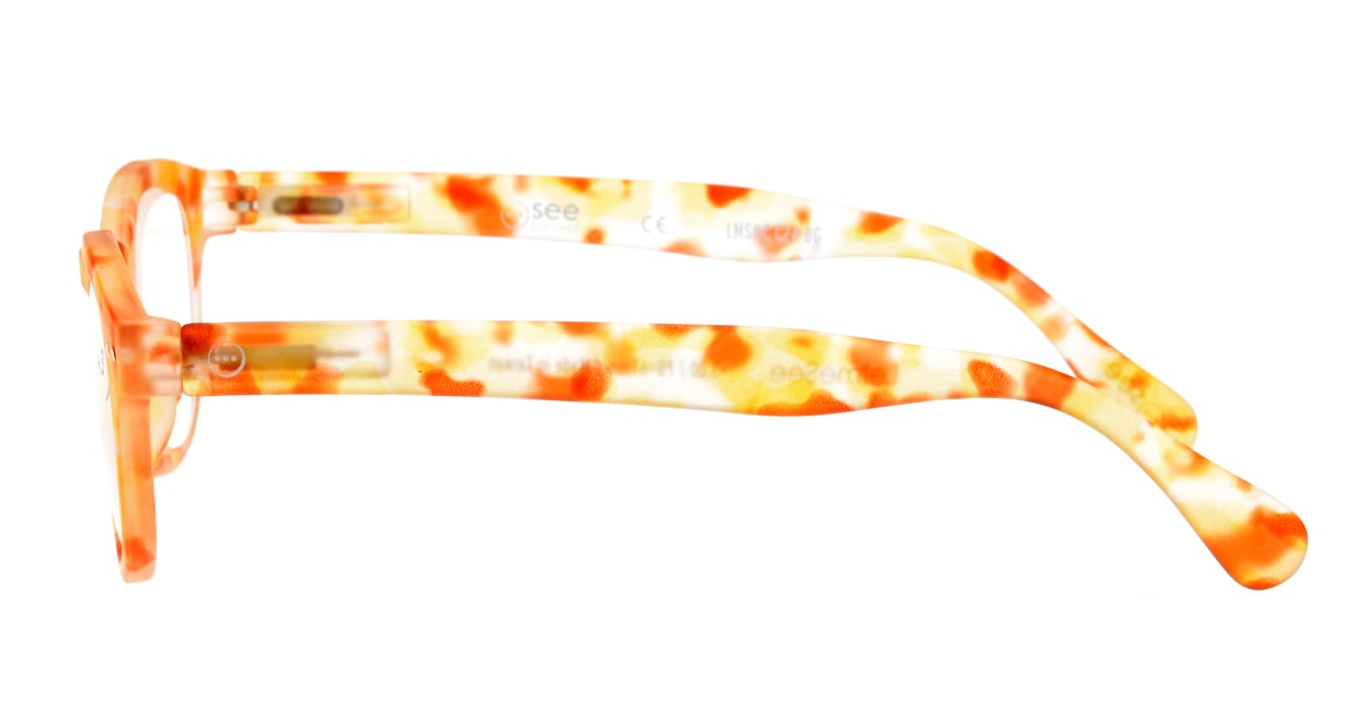 イジピジ +3.0#C Reading-Yellow Tortoise [丸メガネ/べっ甲柄]  2