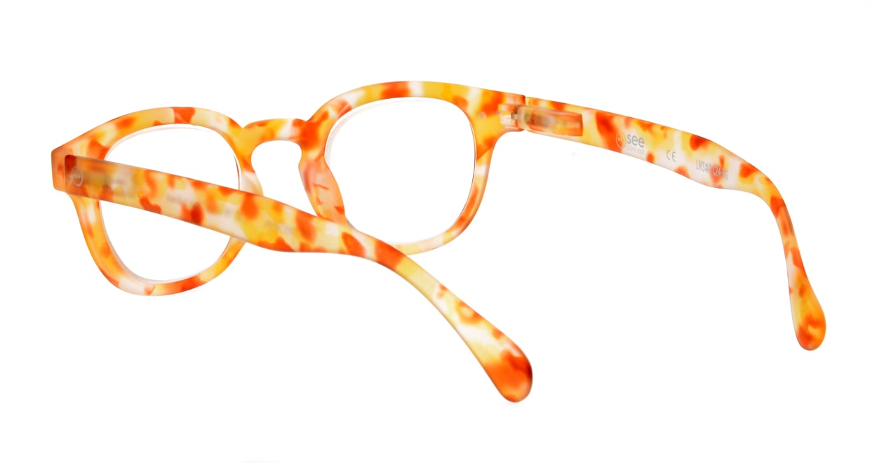 イジピジ +3.0#C Reading-Yellow Tortoise [丸メガネ/べっ甲柄]  3